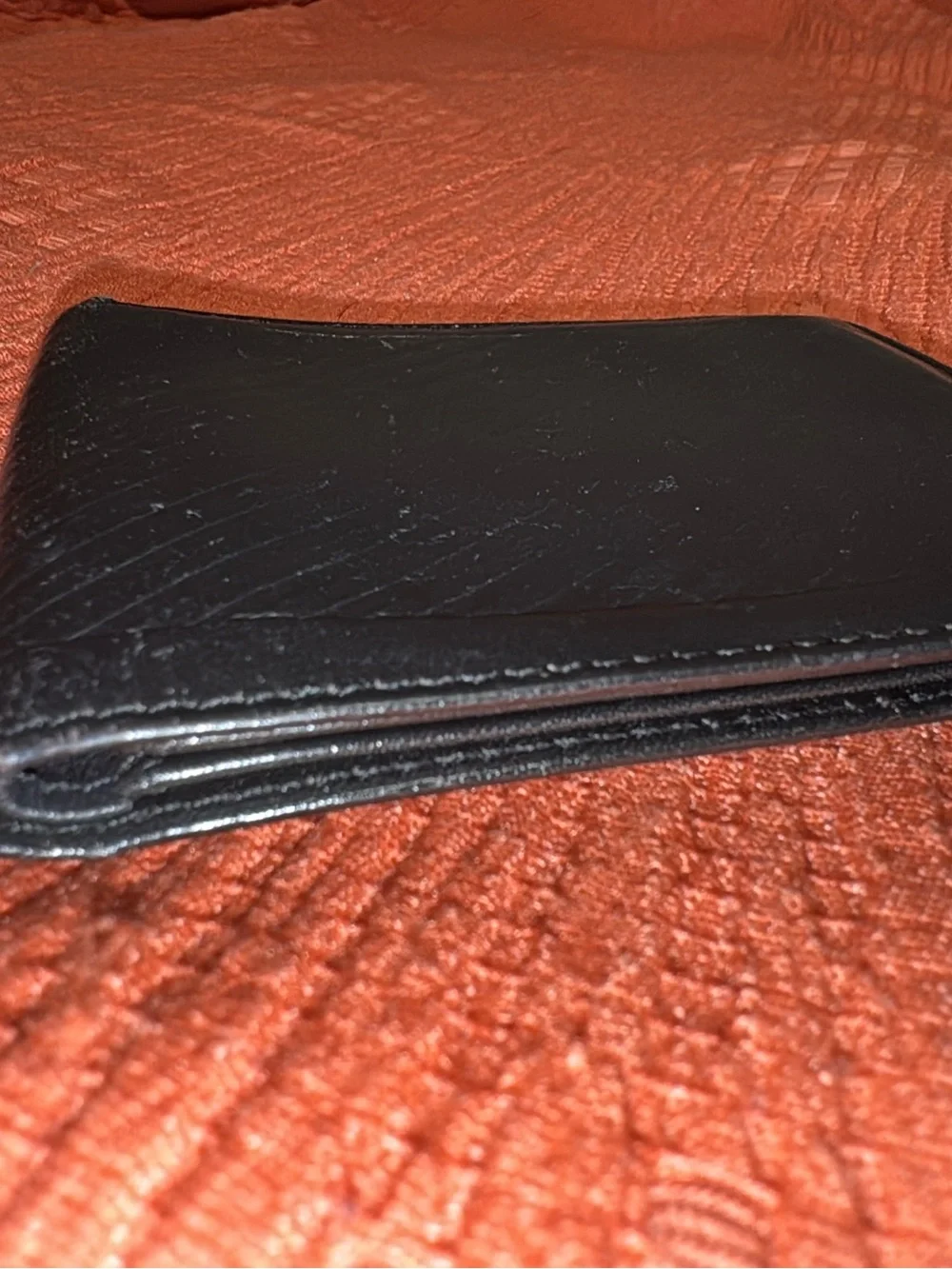 Yves Saint Laurent Black Leather Bi-Fold Wallet
